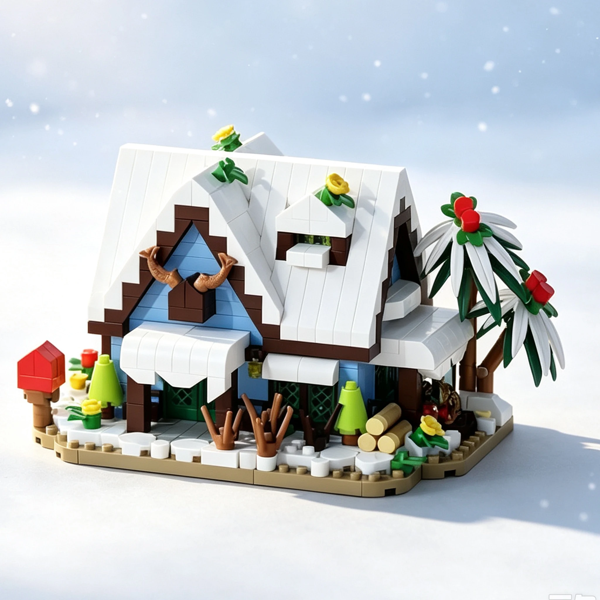 City Street Scene Building Blocks Mini Forest Cabin Greenhouse Windmill Tree House DIY Building Toy for Children Christmas Gifts