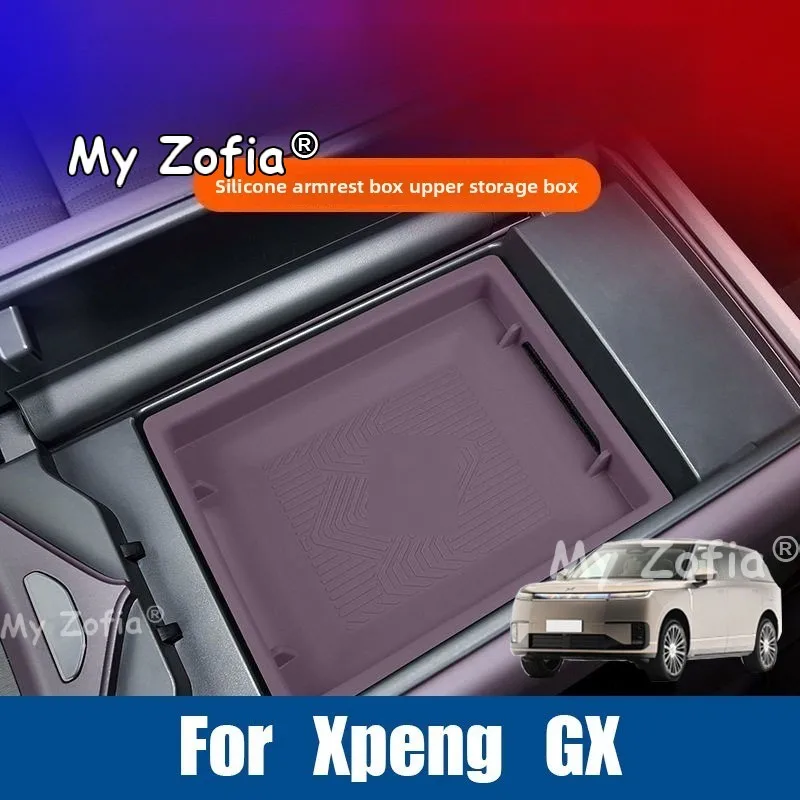 For Xpeng GX 2026 2027 Car Center Console Armrest Raised Storage Box Multifunctional Interior Organizer Container Accessories