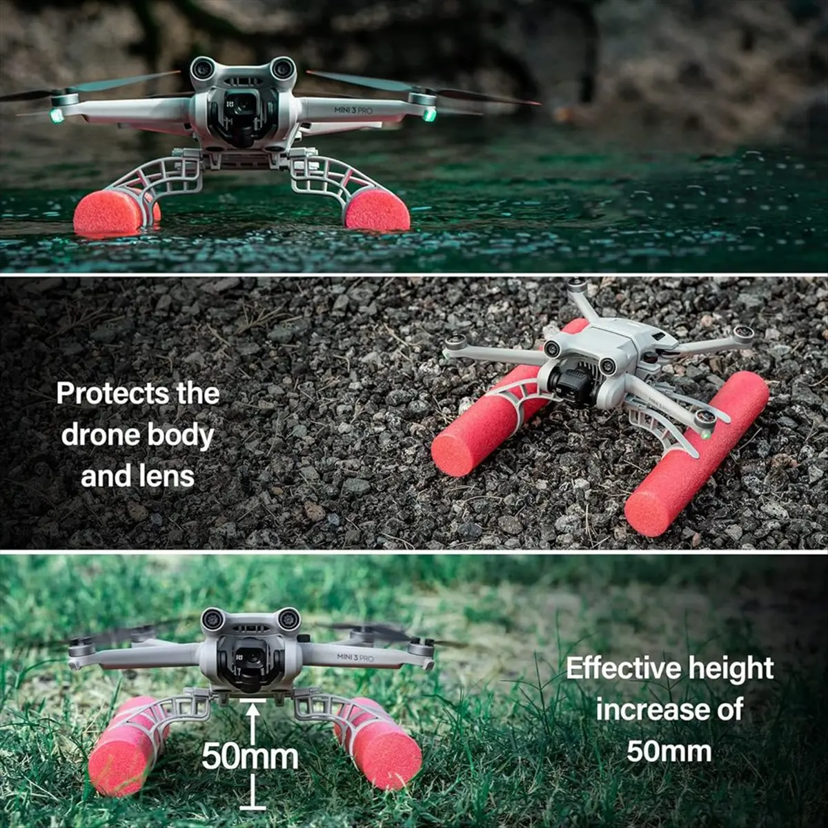L77A For Mini 3 Pro Landing Gear,Water Landing Gear Training Kit Floating Holder for Mini 3 Pro Accessories
