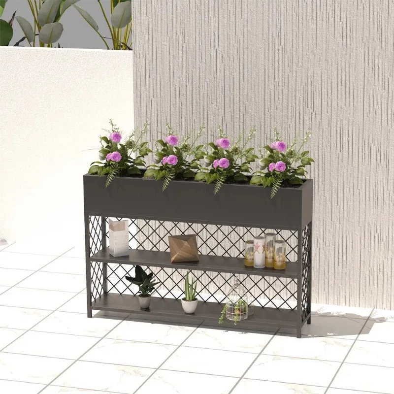 

Indoor partition flower box office restaurant shopping mall outdoor flower stand courtyard multi-layer flower pot shelf Nordic