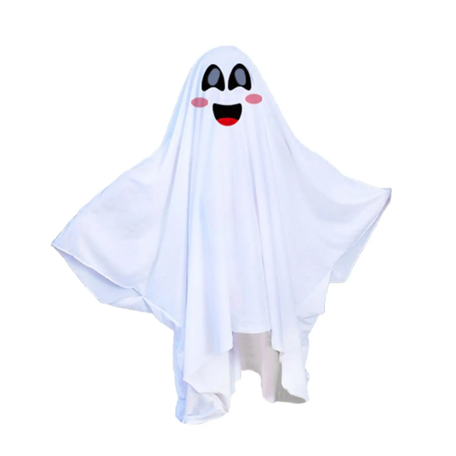 Halloween Costume Cape White Cloak Dress Up Accessory for Carnival Dance Party Stage Show