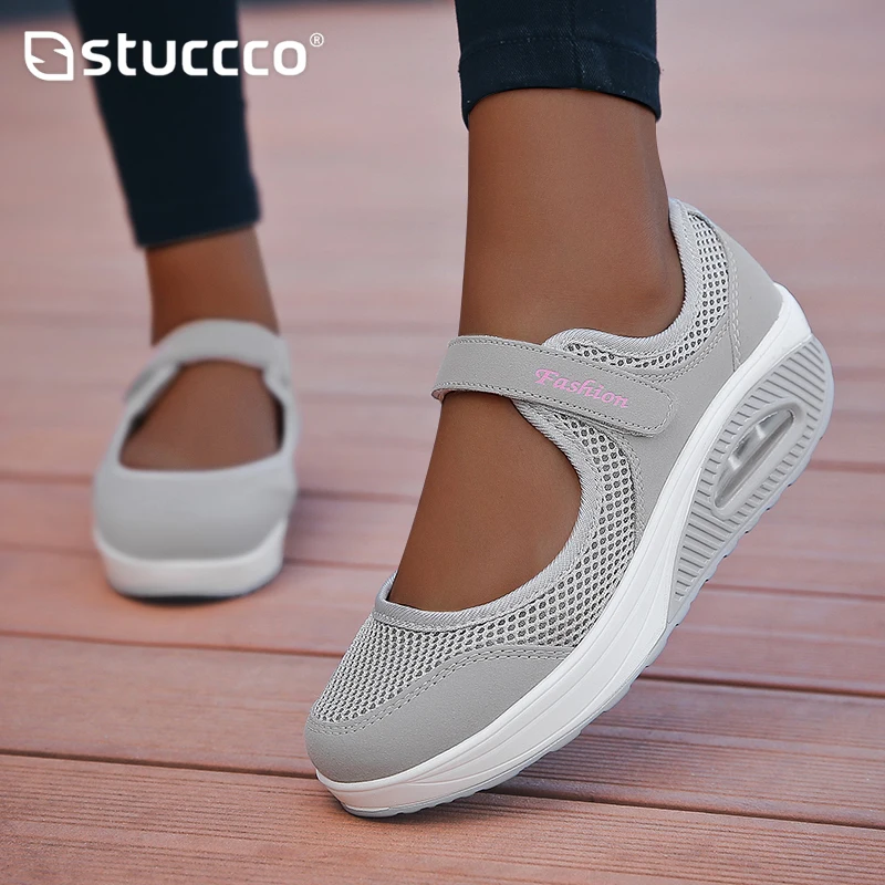 Women Work Shoes Comfortable for Work Womans Flats Shoes Mesh Outdoor Walk Sneakers Platform Loafers Women Nursing Shoes Female