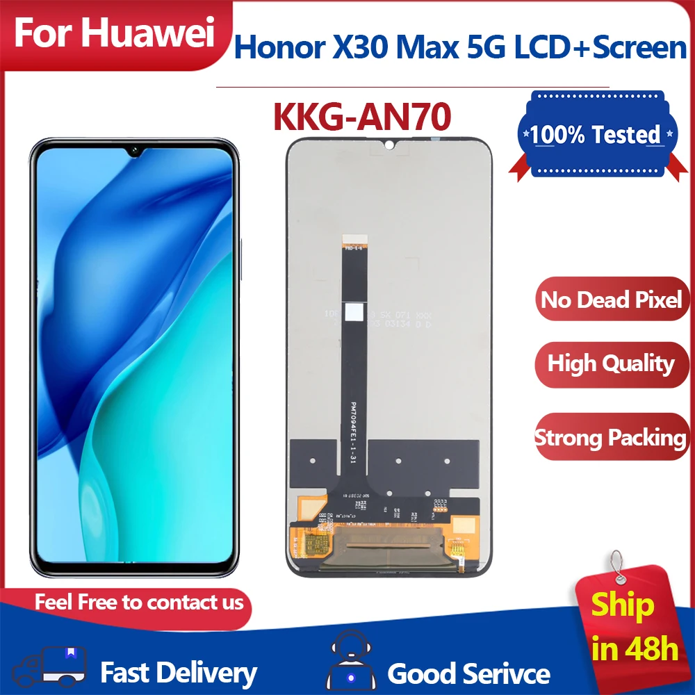 

7.09''Original For Huawei Honor X30 Max LCD Display Touch Screen Digitizer Assembly For Honor X30Max KKG-AN70 LCD Replaceme