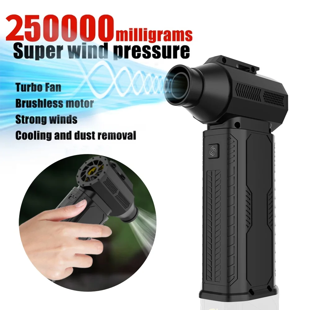 

Violent Fan 250000RPM Powerful Air Blower Vacuum Cleaner Type-C Charging Strong Winds 50m/s Brushless Turbo Jet Blower Car Dryer