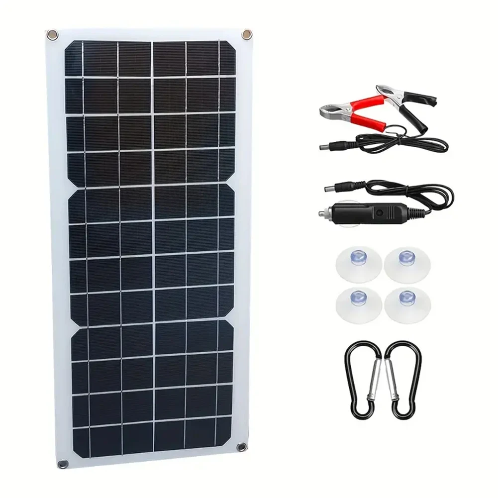 10W Monocrystalline Solar Panel Kit with 12V Output for Phones Tablets RVs Campers and Outdoor Equipment Charging