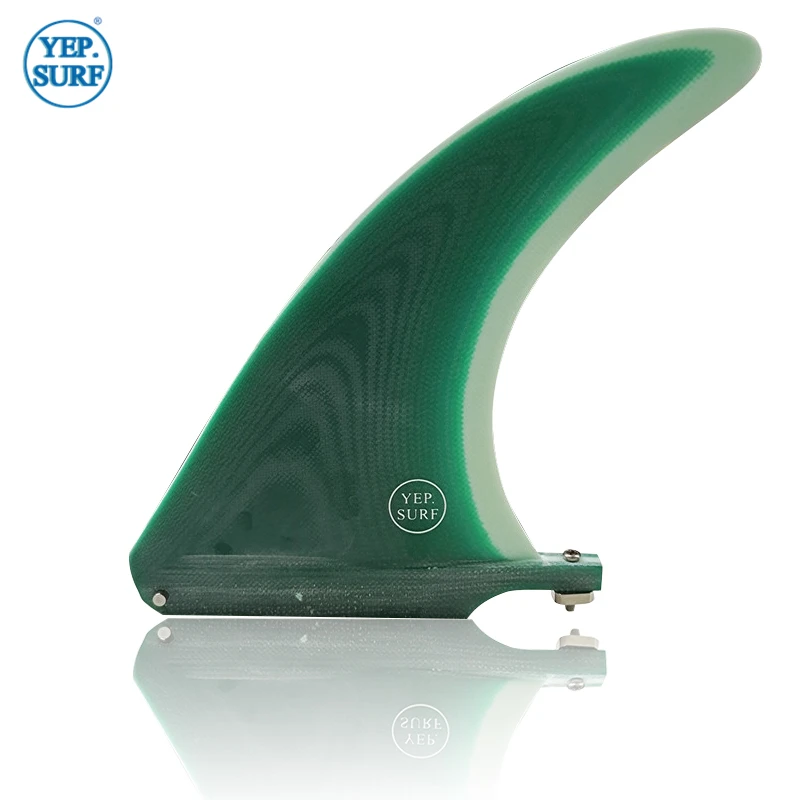 

Surf Fin Yep.Surf Quilha Central Longboard 7 inch Surfboard Fin Green Fiberglass Single Fin Sup Fin Paddleboard Fin