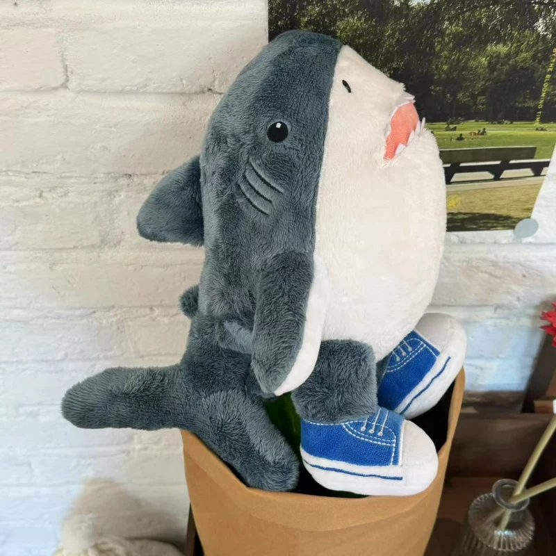 Haai met schoenen knuffel Shanhaijing Tralalelo Tralala pluche pop Italiaanse Al Tralalero Tralala Orcalero Orcala zachte pop
