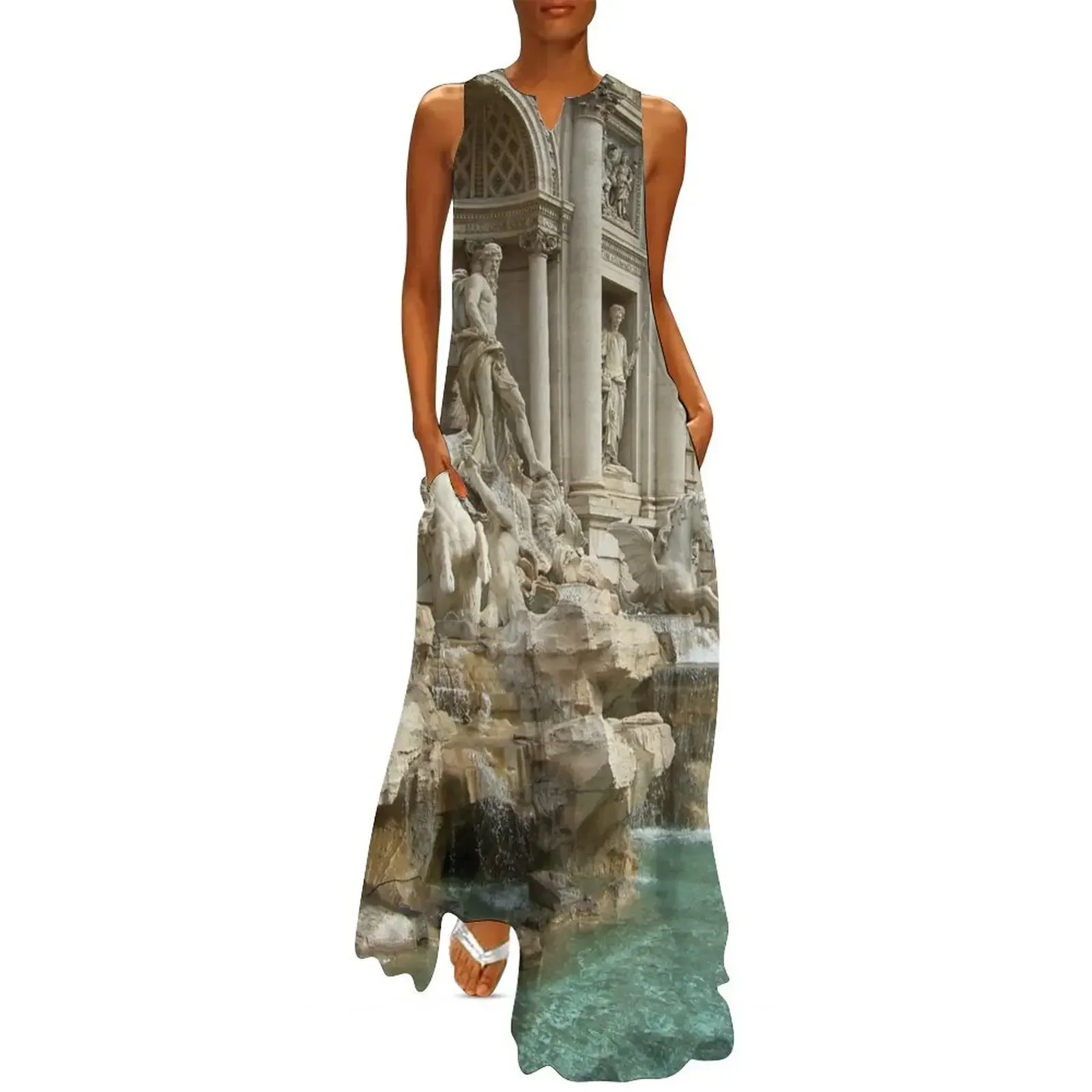 

Trevi Fountain, Rome Long Dress dresses korean style Long dress woman summer women's suit Dress