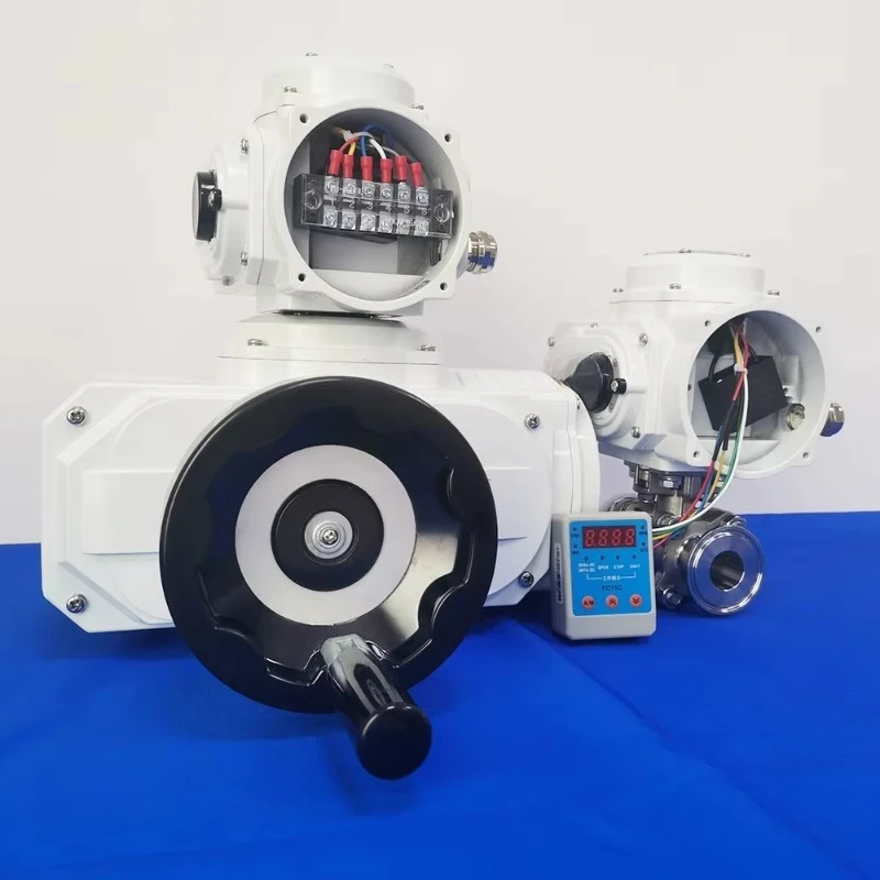 12V 24v Electric Manual Handle Rotary Actuator with 90 Degree Rotation Quarter Turn for Ball/Butterfly Valve
