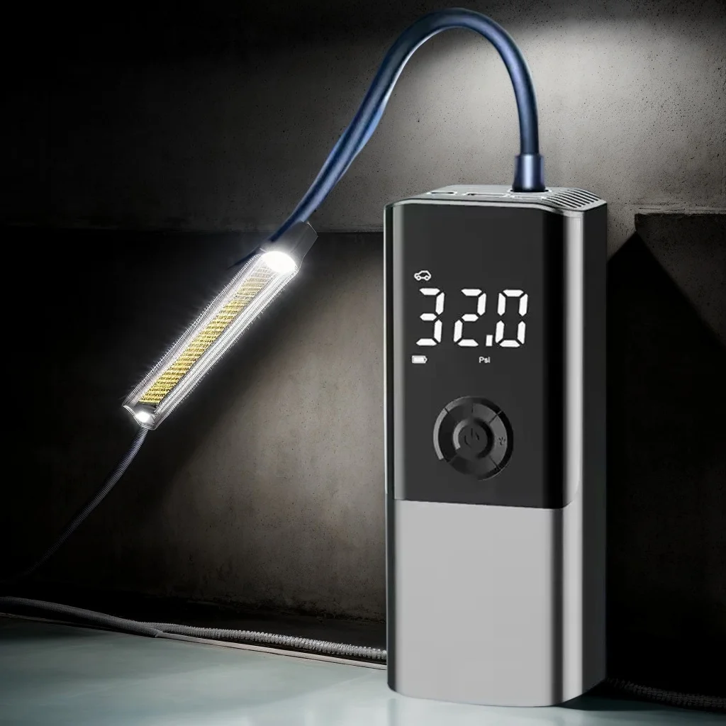 

​​Wireless Car Air Compressor - 6000mAh Portable Pump for Car Motorcycle Bike Ball​​