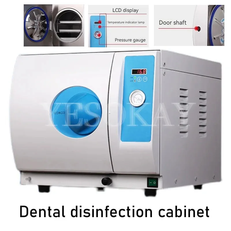 18L Sterilization Autoclave Pot Digital Display High Temperature Pressure Surgical Medical Tool Steam Sterilizer Sterilizer