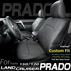 Custom Fit Land Cruiser Prado Car Seat Covers for Select Toyota Seat Cover 150 120 5 Seats Version Full Set Leather