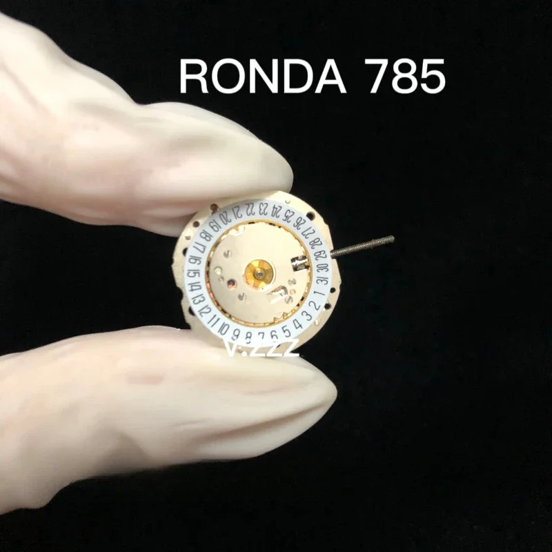 Ronda 785 New Original Swiss Calendar Quartz Movement Gold and Silver Movement Watch Mouvement Accessories