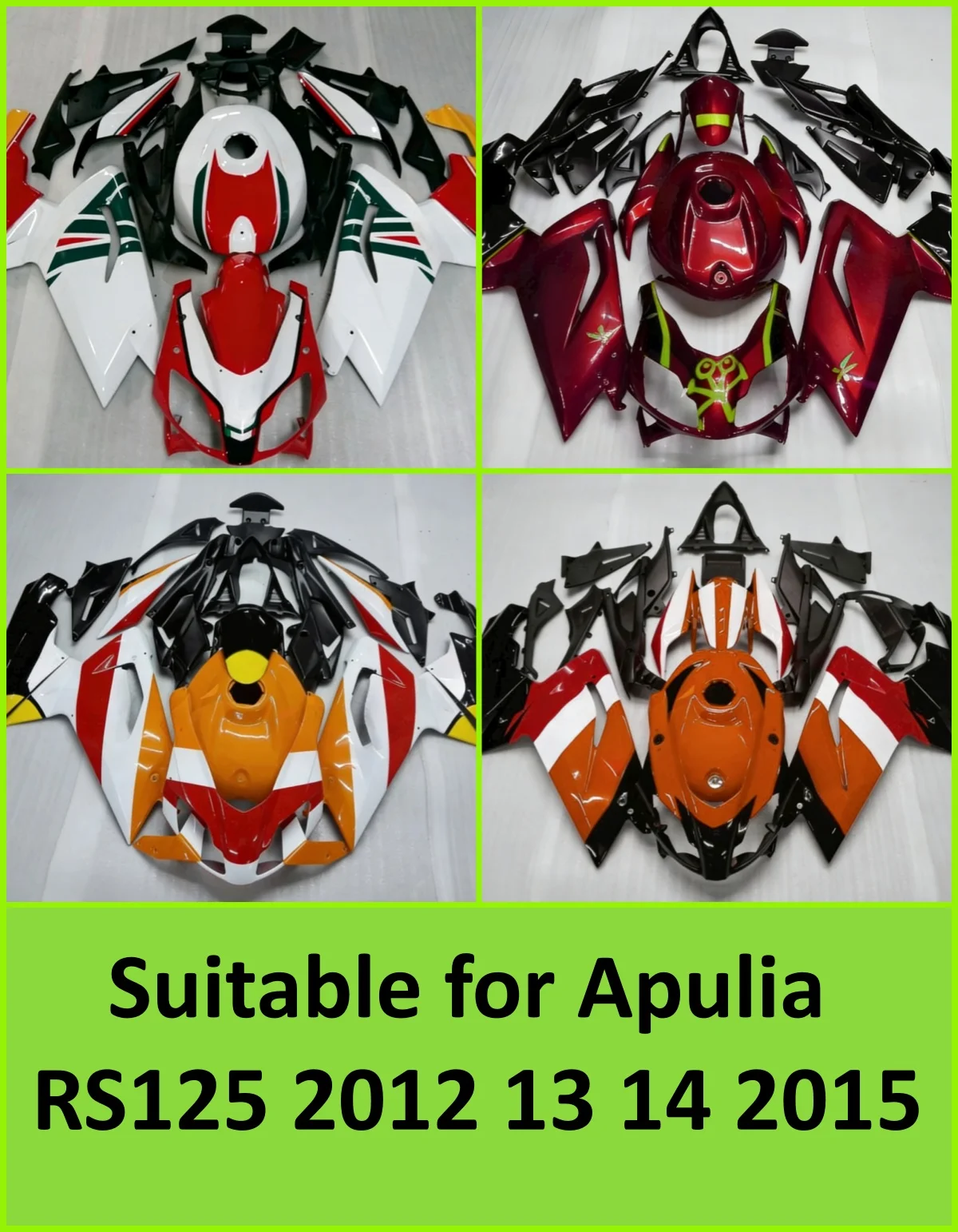 Suitable for Apulia RS125 2012 13 14 2015 motorcycle cowling housing accessories, multi-color optional, customizable