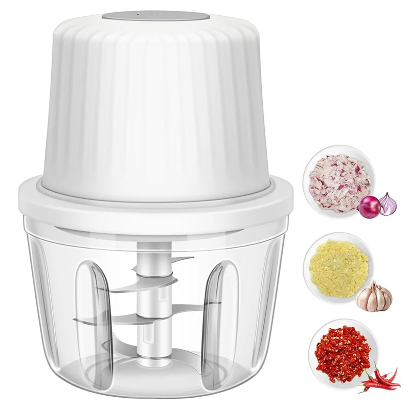 

Y42A-400ML Electric Garlic Chopper, 6 Blades Garlic Grinder Mini Vegetable Chopper, USB Portable Veggie Chopper,Garlic Mincer