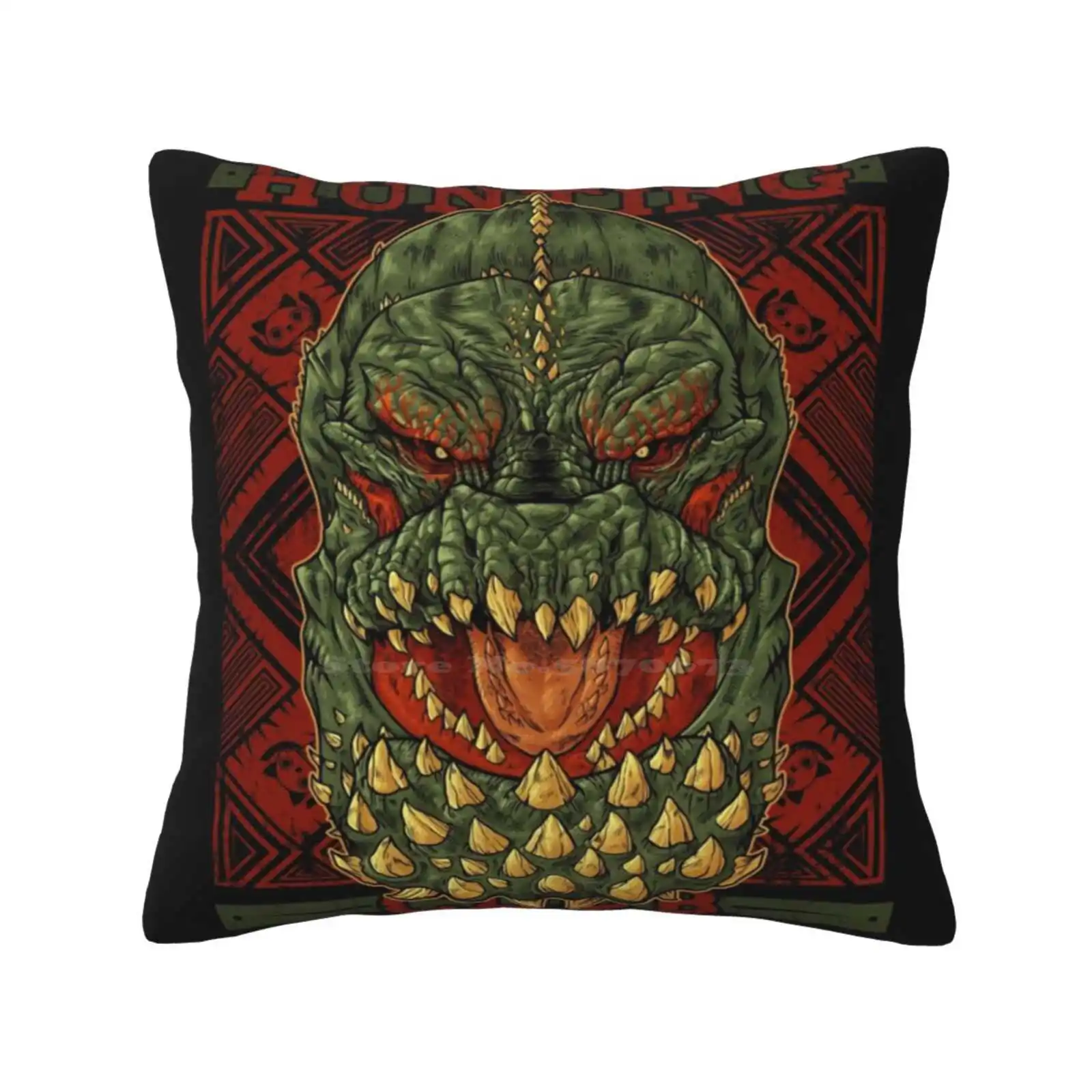 Hunting Club : Jho Pillows Case Bedroom Home Decoration Gaming Monster Hunter World Deviljho Wyvern