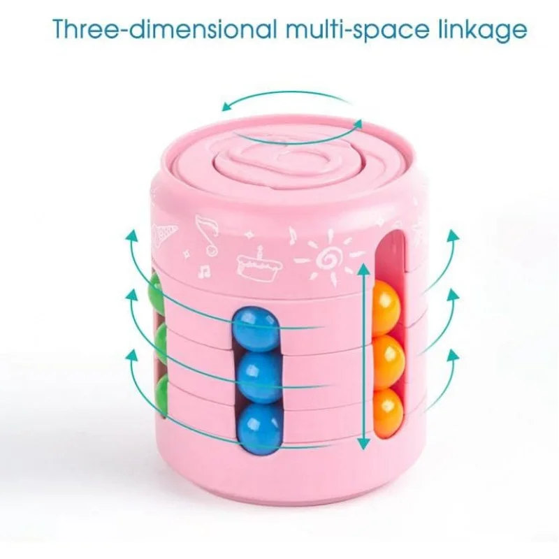 Conjunto de brinquedos giratórios de cubo de inquietação, brinquedos de inquietação de TDAH de ideia, girador adulto para terapia de alívio de ansiedade