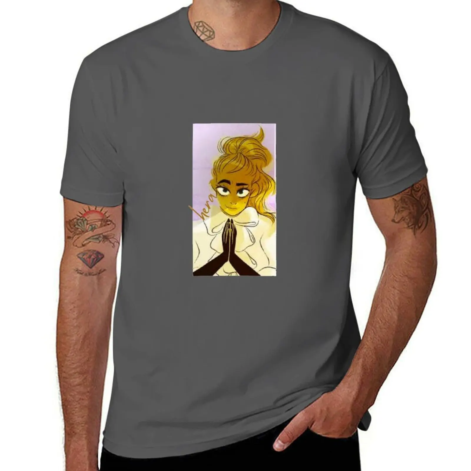 

#3 Hera Lore Olympus Main Characters Collection Webtoon Art T-Shirt Retro Style Print Casual Top
