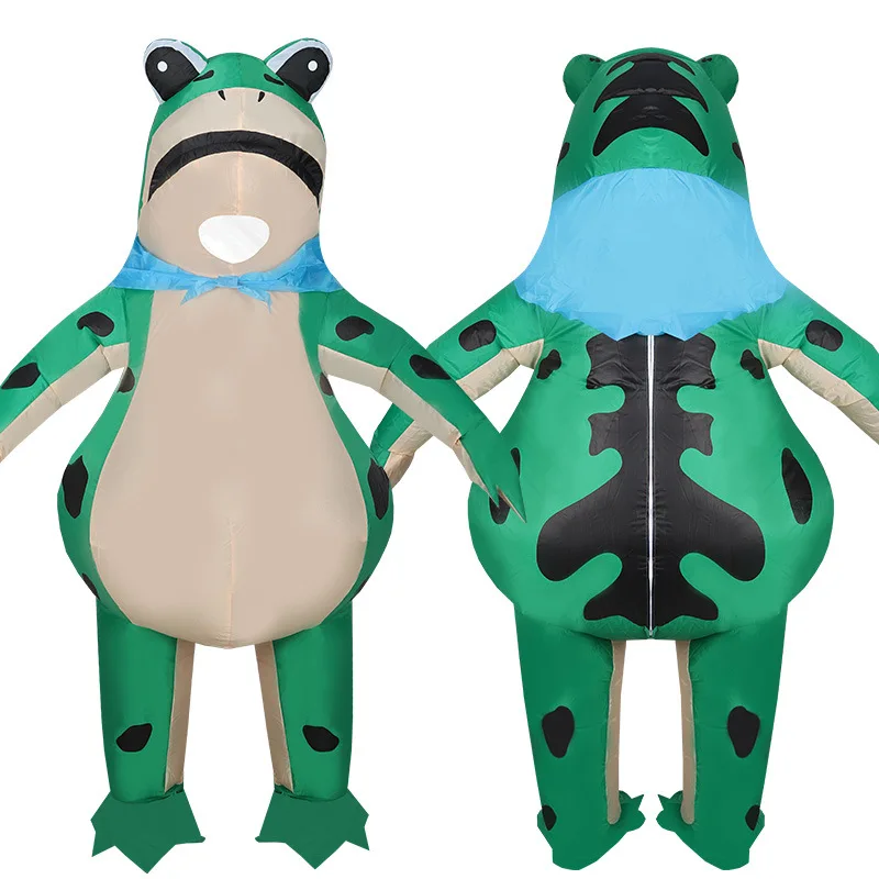 Funny Inflatable Frog Costume - TikTok Trend Cosplay for Adults & Kids, Halloween Role Play, Outdoor Mascot Suit