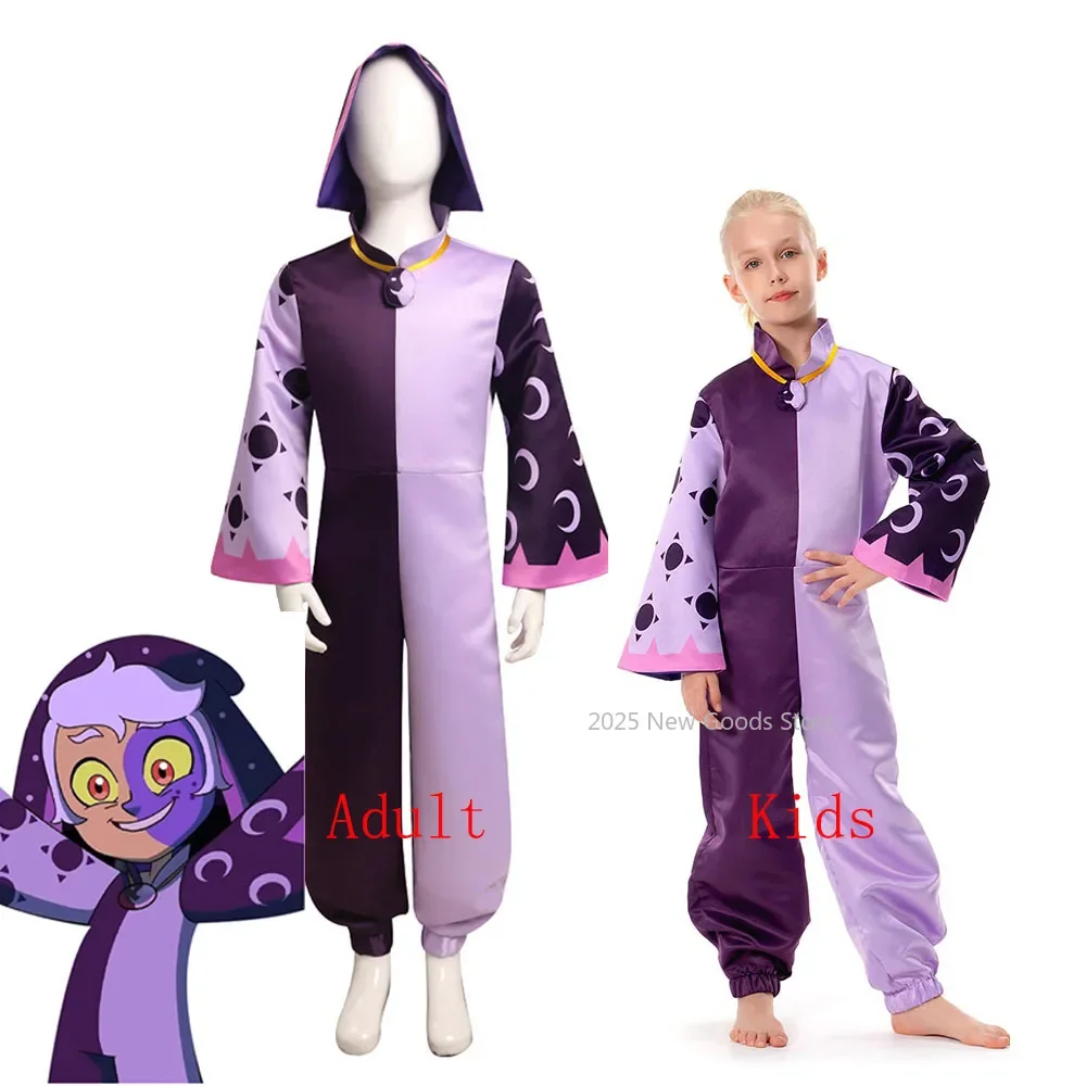 

Adult Kids The Owl Cos House Collector Cosplay Costume With Hat Male Female Jumpsuit Outfits Pajamas Halloween Carnival Suit