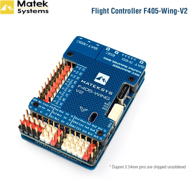 Auf Lager Matek Mateksys F405 WING V2 Flight Controller Integrierter ICM42688P OSD SD Slot für ArduPilot / INAV Rc Spielzeug Flugzeugmodell