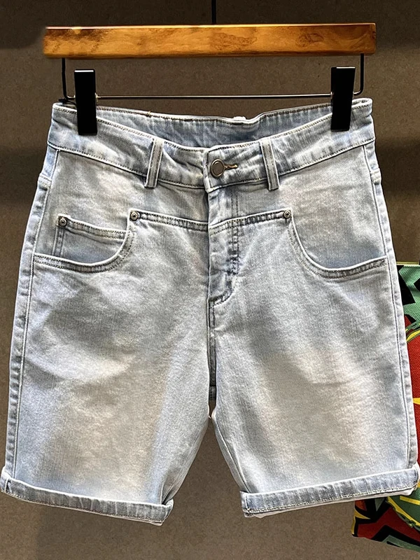 

Мужские повседневные джинсы с прямыми штанинами в стиле ретро Faion Street Sle, новые летние повседневные джинсы длиной пять четвертей, обнаженный вид, молодежная энергия