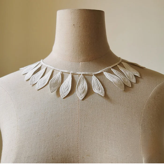 3D-Konkav-Stickerei-Blattspitzenbesatz, hochwertige und dicke Designer-Materialien – Detail 11