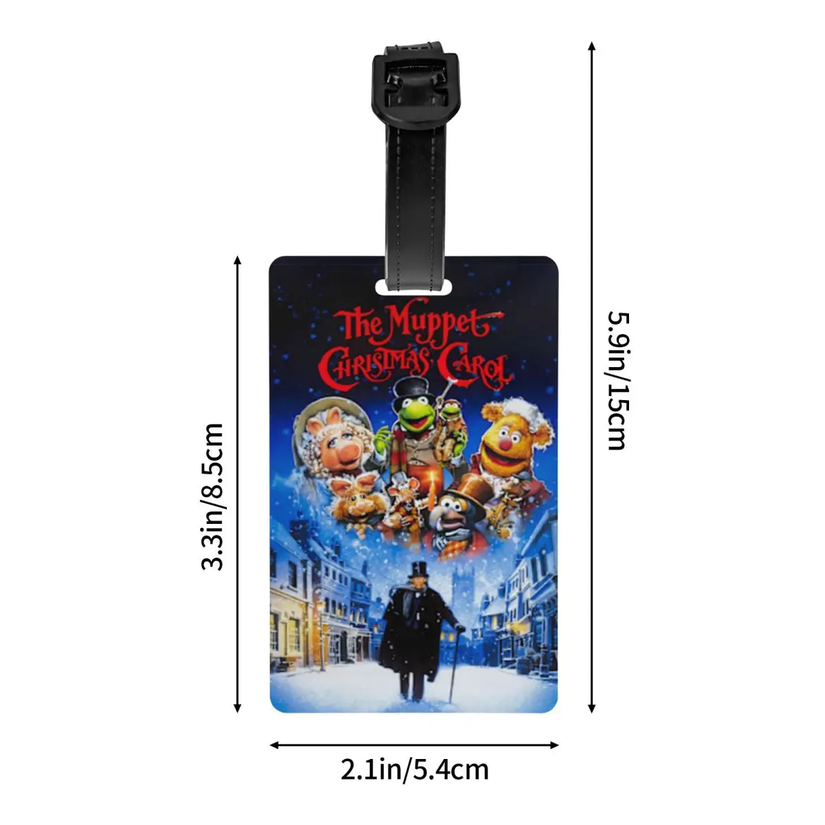 Muppet عيد الميلاد كارول علامات الأمتعة حقيبة الملحقات السفر موضة الأمتعة الصعود علامة التسمية حامل معرف اسم العنوان