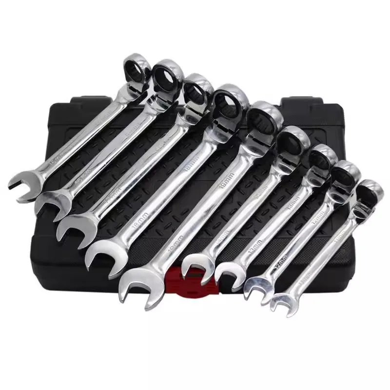 72-Tooth Chrome Vanadium Steel High-Gloss Multi-Sized Combination Tool Kit