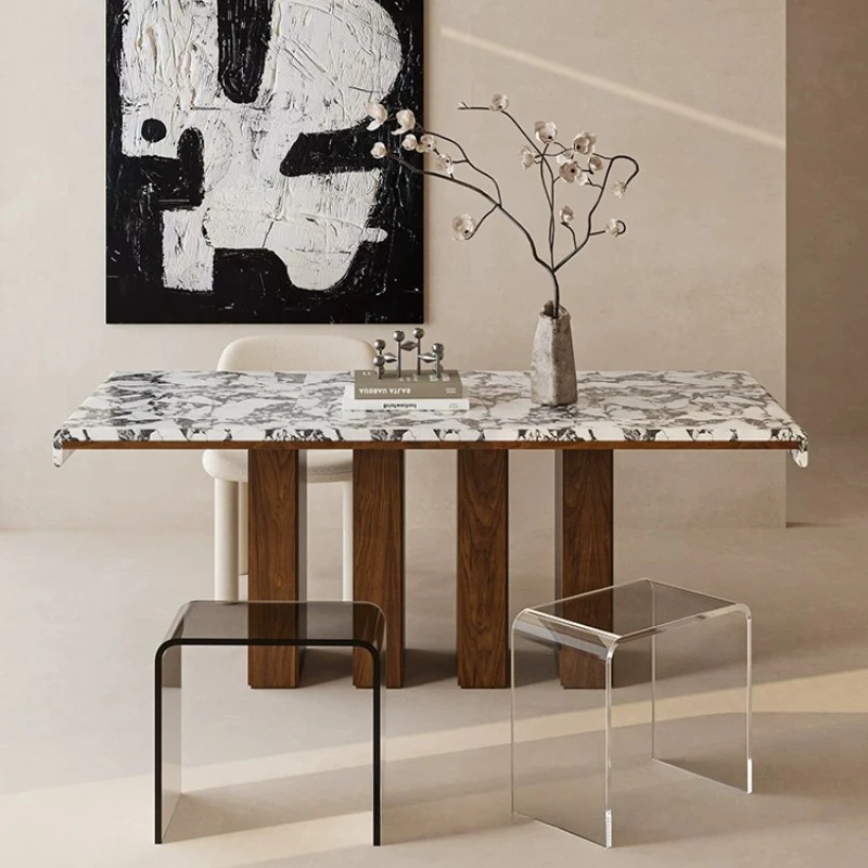 Acrylic stool dining table dining chair transparent household living room coffee table