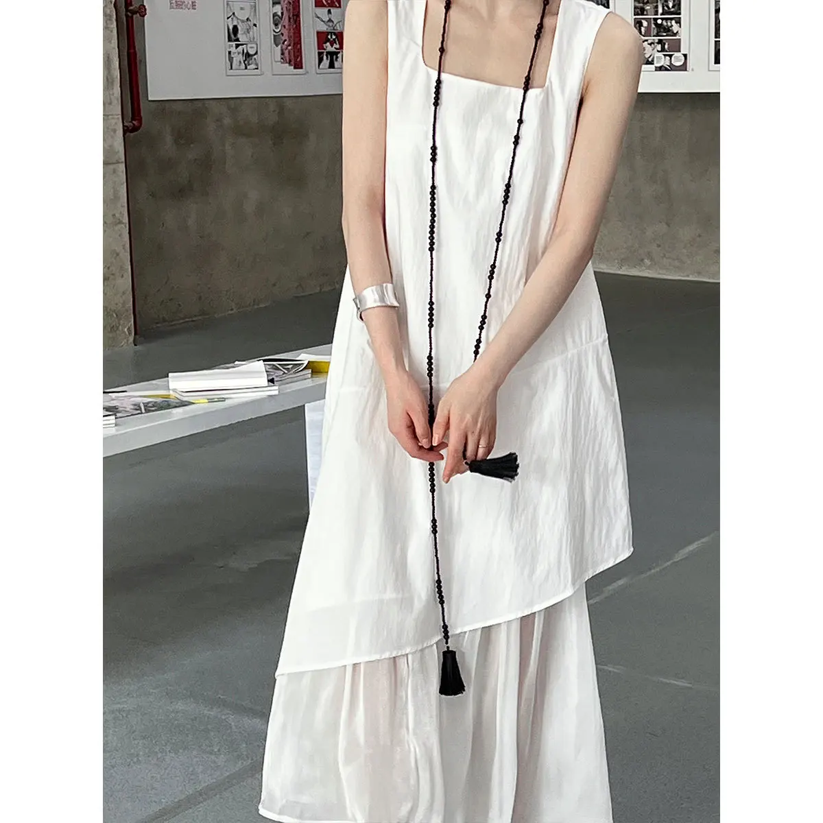 

Women Dress Design Sense Sleeveless Fishtail Dress 2024 Summer New Girls Korean Style Fashion Casual Temperament Sundress