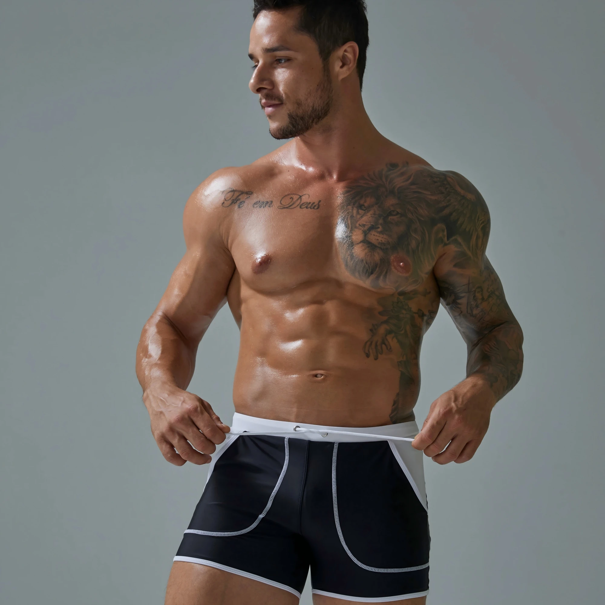 Marke männer Bademode Badehose Im Freien Sexy Sommer Stretch Strand Surfen Schwimmen Sport anzug Shorts Männer Badeanzug Schwimmen Hosen