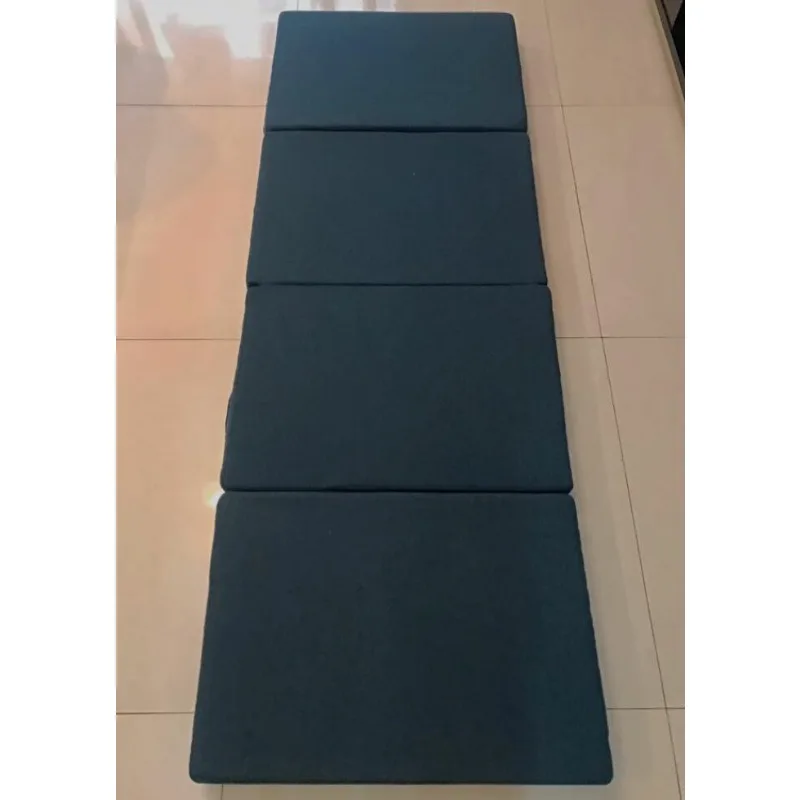 Portable  Bed with Quad-Fold Design Lightweight Guest Cot for Travel  Folding Camping Nap Cushion Space-Saving Floor Sleep Mat