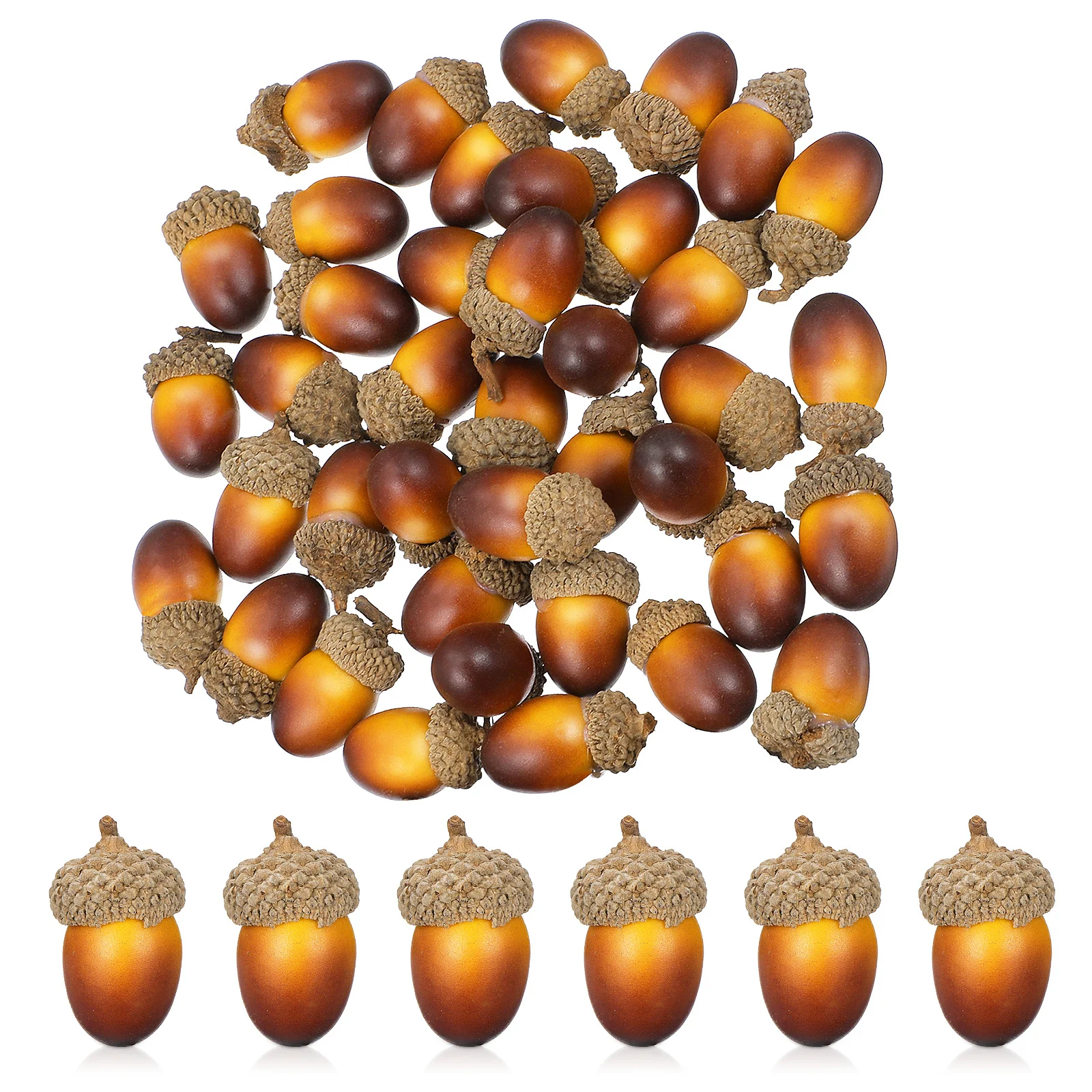 

50pcs Simulated Acorn Ornaments Classic Color Rustic Home Decor For Christmas Tree Wall Window Door Diy Craft Projects Acorns