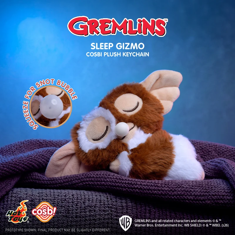 OFFICIAL Hot Toys Gremlins Sleep Gizmo Cosbi Plush Keychain Backpack Pendant Collection Stuffed Doll Birthday Gifts