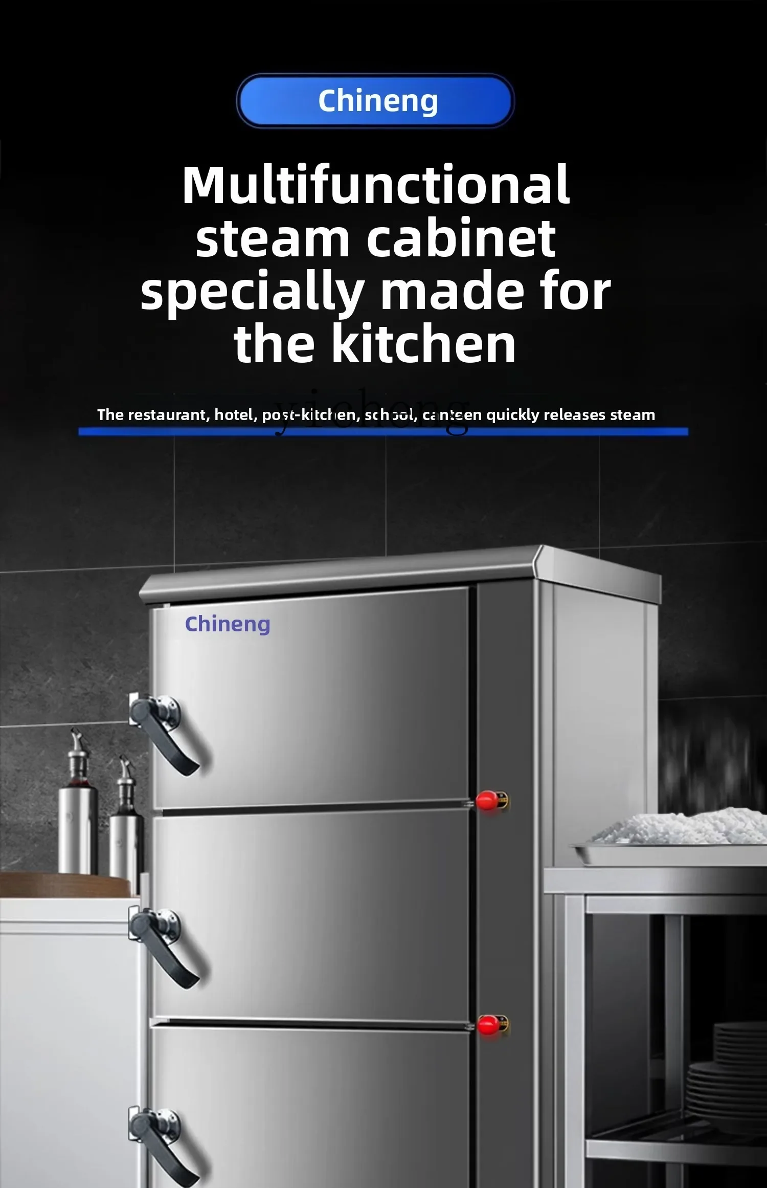 

steam cabinet commercial electric intelligent three-door seafood steam cabinet gas steamed rice steamed vegetables