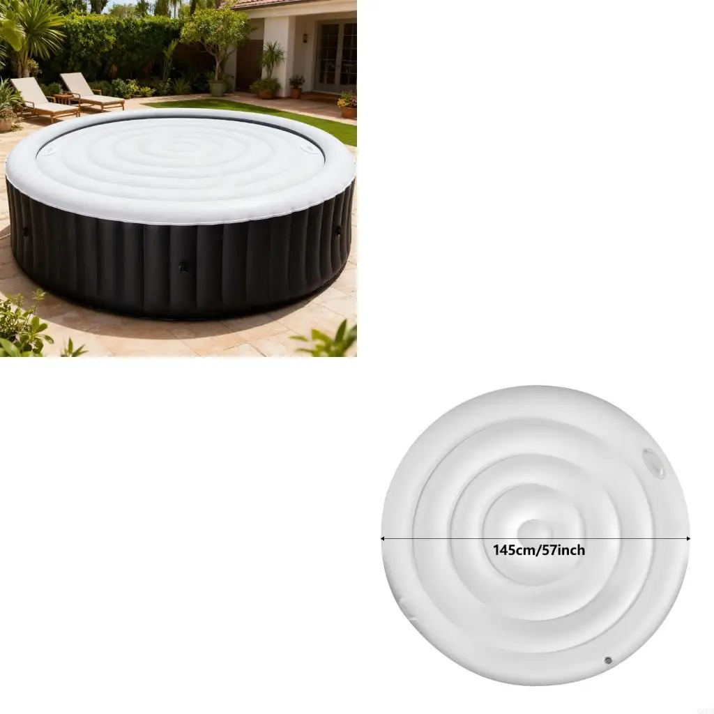 Okrągła pokrywa izolatora wanny z hydromasażem o długości 4,75 stopy Wytrzymała pokrywa zapobiega tworzeniu się lodu