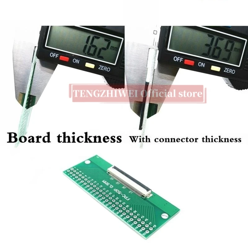 2 шт., плата адаптера FFC/FPC от 0,5 мм до 2,54 мм