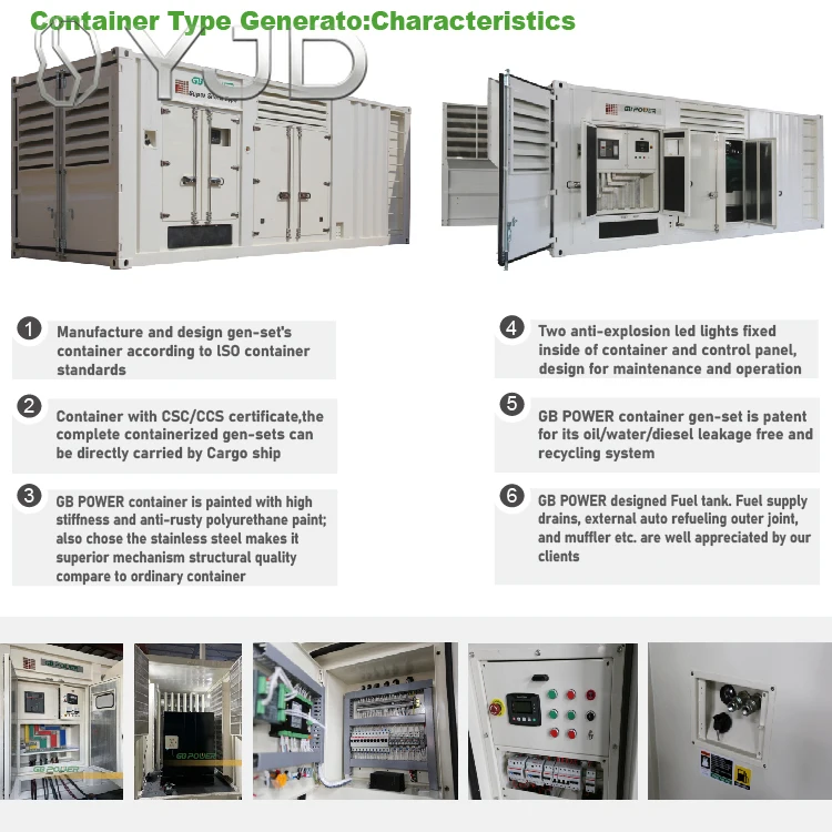 Outdoor Power Station Super Silent 910kva Diesel Generator Set for 4008TAG1A Engine ATS 50/60Hz 3 Phase 4 Wire Container