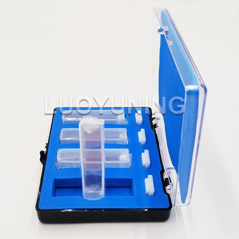 Celda de muestra de cubeta de vidrio, 4 piezas, 10mm, 3,5 ml, para 751/752/722 especómetros, detección de residuos de pesticidas MAPADA, investigación científica