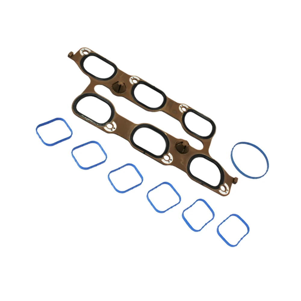 ​8Pcs Intake Manifold Gasket Cylinder Engine Intake Manifold Gasket Fit for Buick/Cadillac/Chevy/GMC 12691199 12673300 12673301