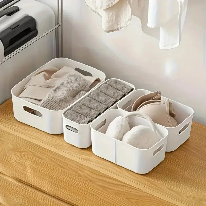 Stackable Storage Box,Rectangular Plastic Organizer Containers,Durable, Reusable,for Kitchen,Bathroom,Dorm Essentials image 3