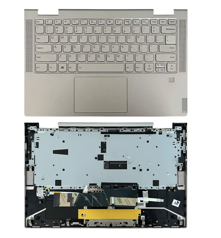 

Верхняя крышка для Lenovo YOGA C740-14IML C740-14, чехол для подставки для рук с клавиатурой и тачпадом, замена 5CB0U43952, золотисто-серый цвет
