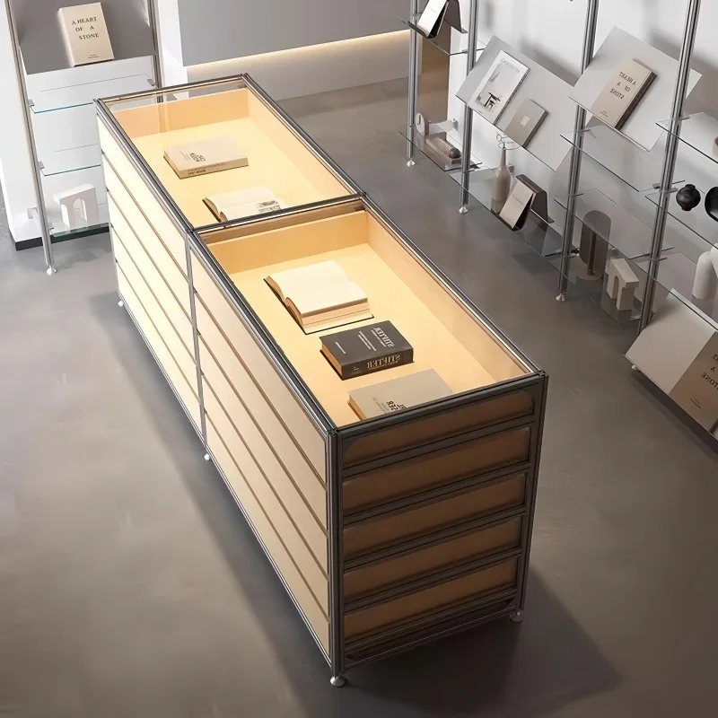 

Birch Ocean Panel Aluminum Profile Middle Island Cabinet Display Cabinet Drawer Cabinet Locker Display