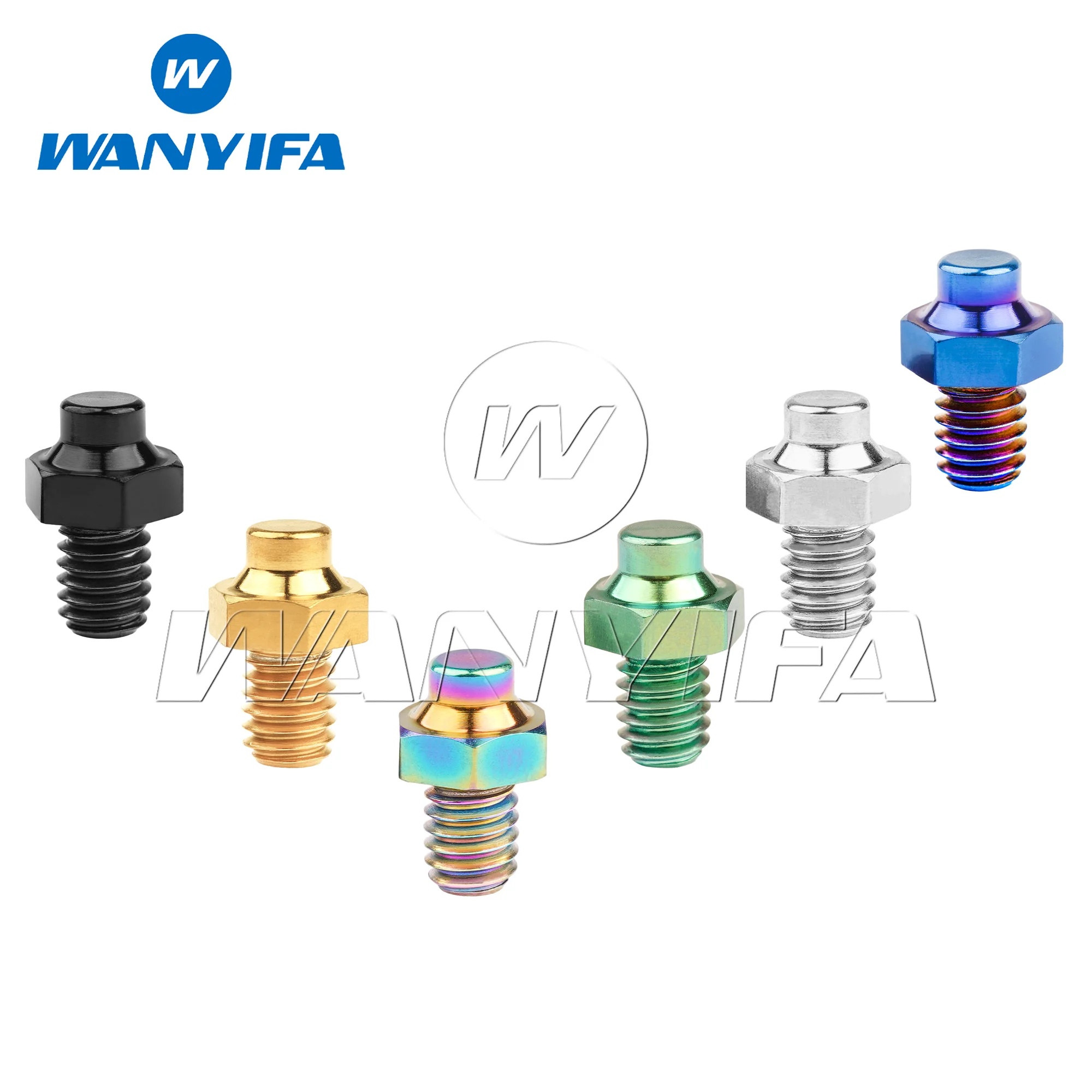 

Wanyifa Titanium Bolt M4x5mm Hexagon Socket Head Pedals Anti-Slip Nails Parts Screws