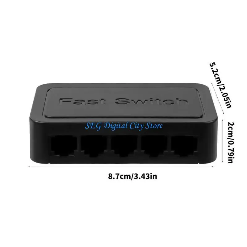 U75B Ethernet Switcher 5 portów sieci Ethernet Przełącza Adapter kabla zasilającego 10/100/1000 Mbps Ethernet Rozdzielacz sieci