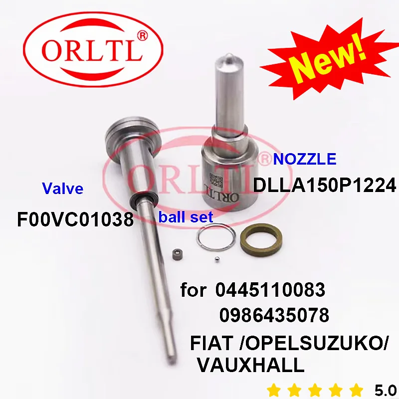 ORLTL لشركة فيات 0445110083 0 445 110 083 0986435078 فوهة الديزل DLLA150P1224 0433171774 حاقن صمام F00VC01038 إصلاح أطقم #1