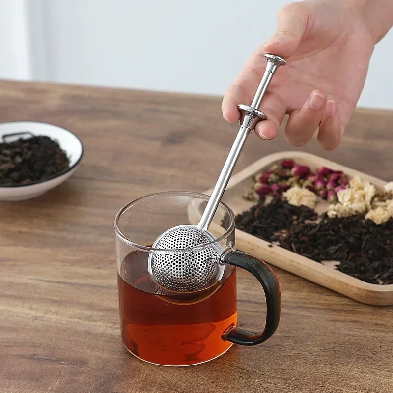 

Reusable Stainless Steel Telescopic Tea Infuser for Spice Herb Mate Leaf Strainer Balls Filter Diffuser KitchenTeapot Teaware
