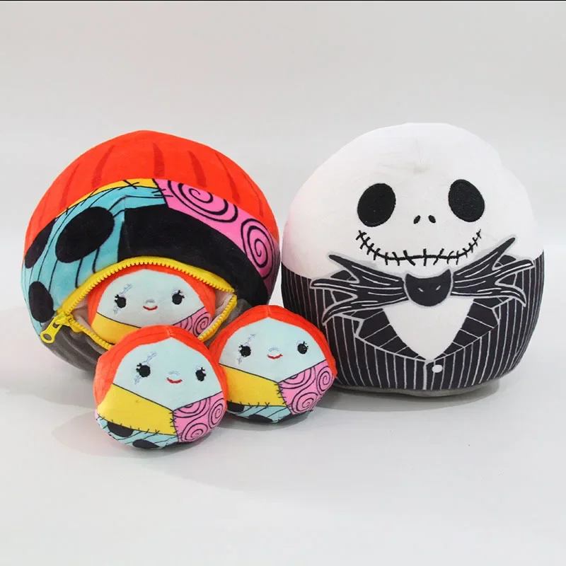 De Nachtmerrie Voor Kerst Skellington Jack Pluche Speelgoed Sally Creatieve Grappige Combinatie Pop Kussen Pop Halloween Kids Cadeaus