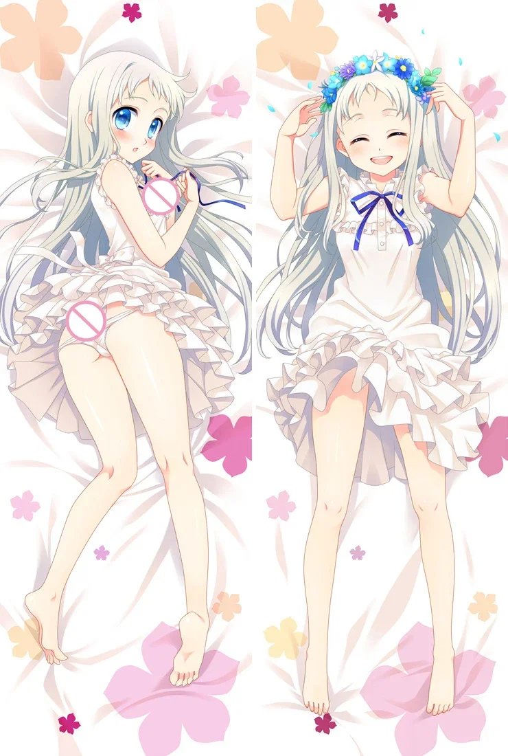 The New Japanese Anime Anohana Pillowcase Honma Meiko Menma Dakimakura Body Decorative Pillowcases Hugging Pillow Cover Case